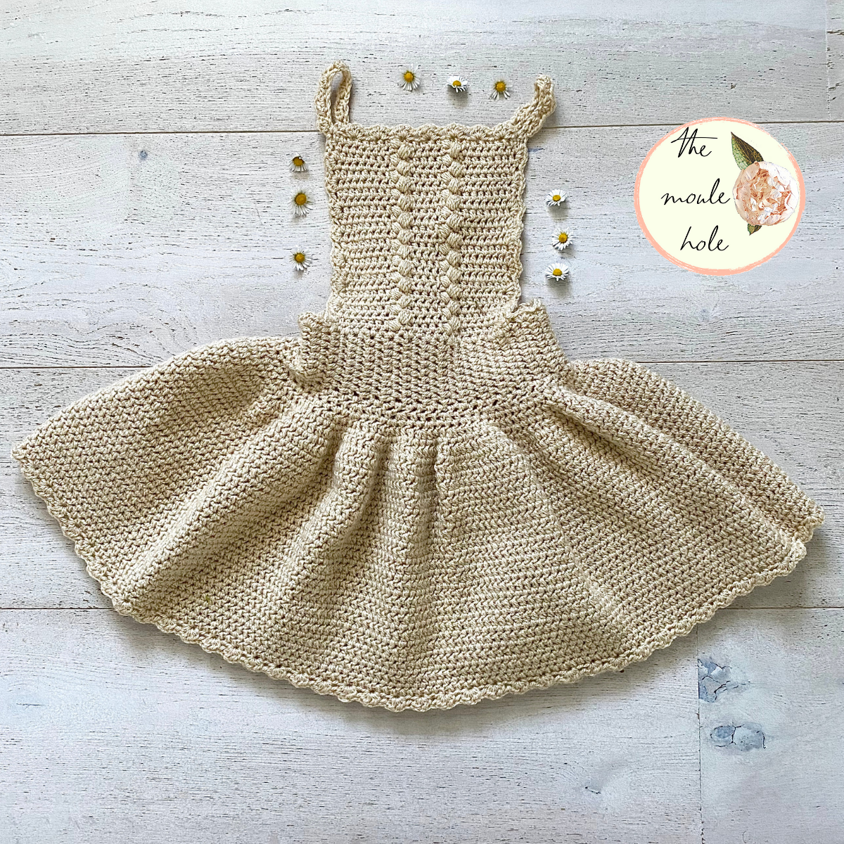 Crochet cheap pinafore dress