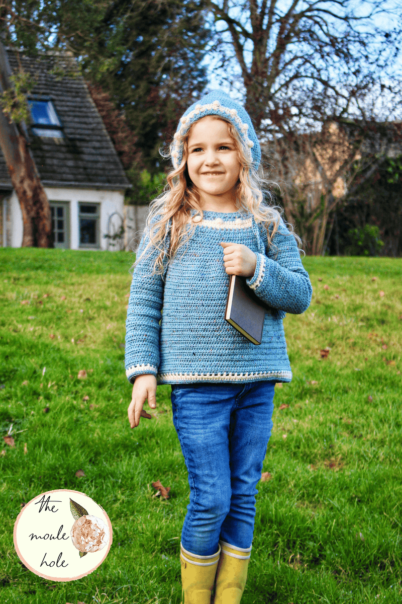 CROCHET Pattern-the Lark Sweater 2/3, 4/5, 6/7, 8/9, 10/12, 14/16