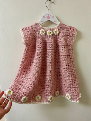 free crochet infant dress patterns Daisy Dress Crochet Pattern PDF