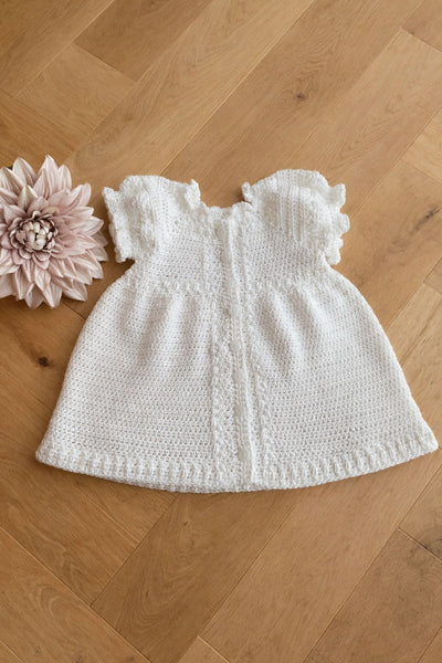 Delphine Dress Crochet Pattern PDF | Baby & Children’s Puff Sleeve Dress