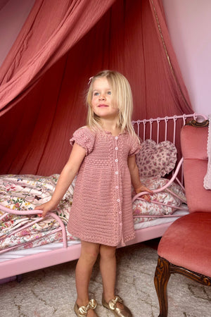 Delphine Dress Crochet Pattern PDF | Baby & Children’s Puff Sleeve Dress