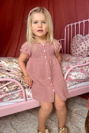 Delphine Dress Crochet Pattern PDF | Baby & Children’s Puff Sleeve Dress