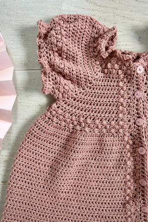 Delphine Dress Crochet Pattern PDF | Baby & Children’s Puff Sleeve Dress