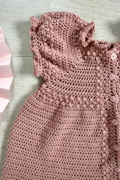 Delphine Dress Crochet Pattern PDF | Baby & Children’s Puff Sleeve Dress