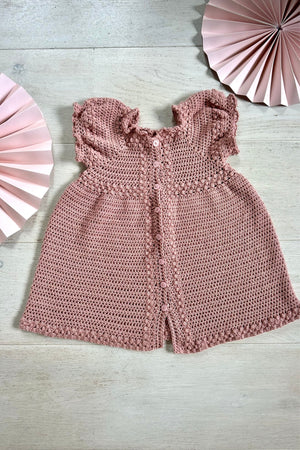 Delphine Dress Crochet Pattern PDF | Baby & Children’s Puff Sleeve Dress