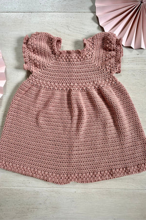 Delphine Dress Crochet Pattern PDF | Baby & Children’s Puff Sleeve Dress
