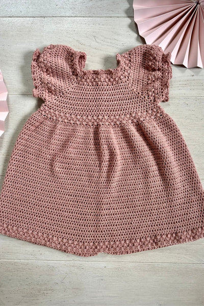 Delphine Dress Crochet Pattern PDF | Baby & Children’s Puff Sleeve Dress