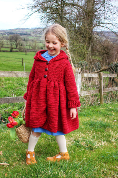 Magdalena Jacket Crochet Pattern PDF — Baby & Children’s Heirloom Hooded Jacket (0–6m to 10–12y)