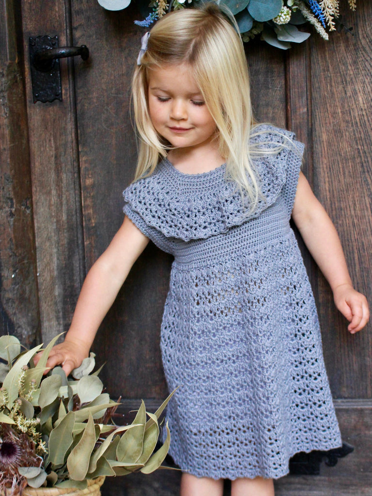 etsy crochet dress Vivienne Dress Crochet Pattern PDF — Baby & Children's Lace Ruffle Dre – The Moule Hole