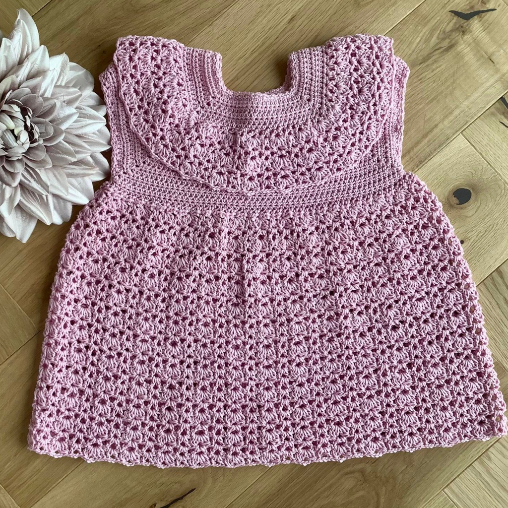 Vivienne Dress Crochet Pattern PDF — Baby & Children's Lace Ruffle Dre – The Moule Hole