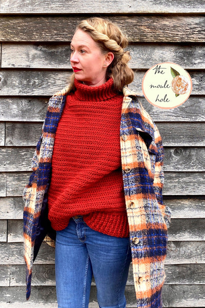 Grown-up Peace River Pullover Crochet Pattern