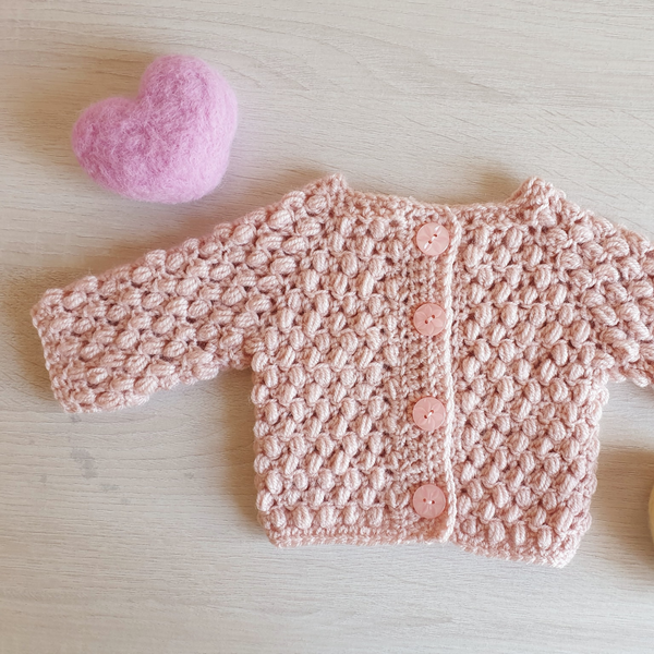 Mini Moule Cardigan Crochet Pattern