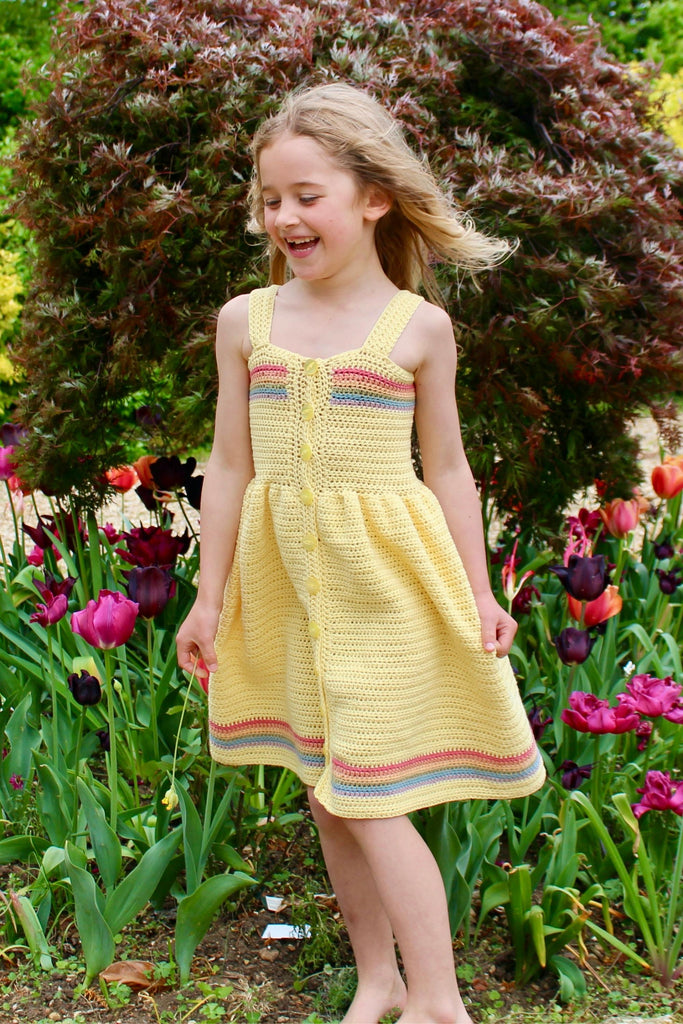 crochet dress rainbow ANDREEVA - Rainbow Handmade Maxi Crochet Dress